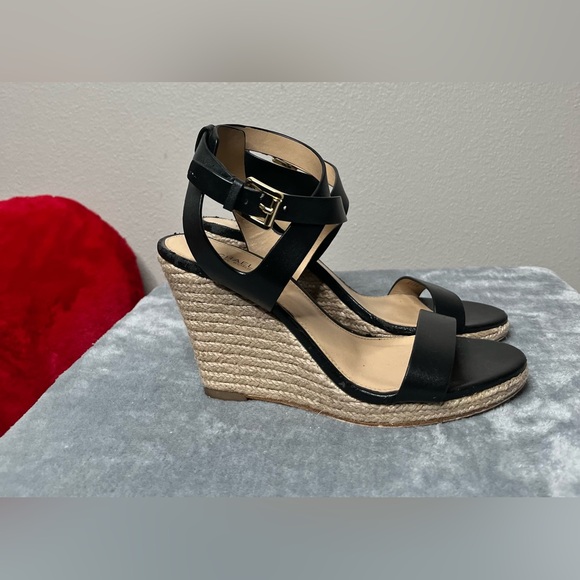 Michael Kors Black Wedge Sandals - Picture 2 of 8